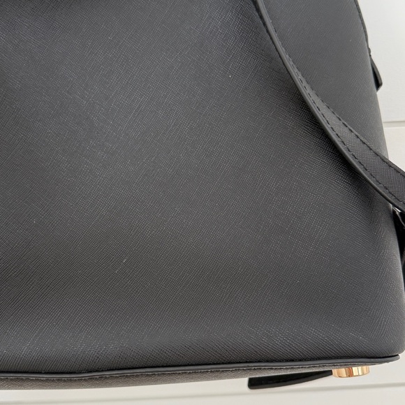 Michael Kors Black Leather Backpack Sleek Minimalist Design - Picture 4 of 10